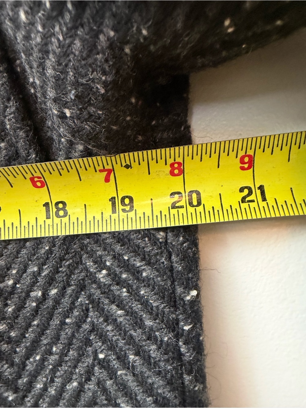 Vintage Collection Élégante Grey Herringbone Wool Blend Coat Size 8 - Picture 7 of 14